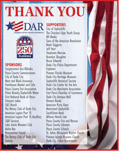 EAST PASCO COUNTY Proudly Celebrated America’s 250th Birthday